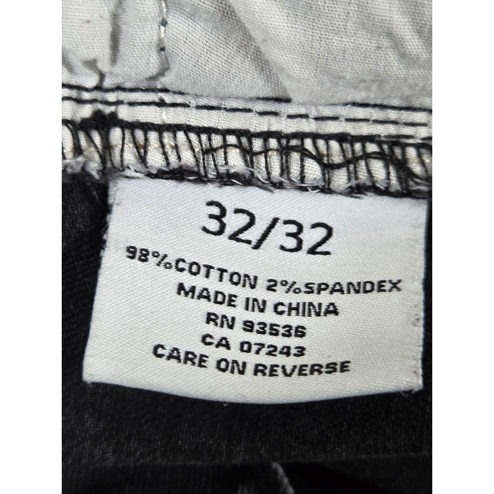 Marc Ecko Unlimited Black Denim Jeans Size 32x32 Skinny Fit Vintage Y2K - Picture 4 of 8